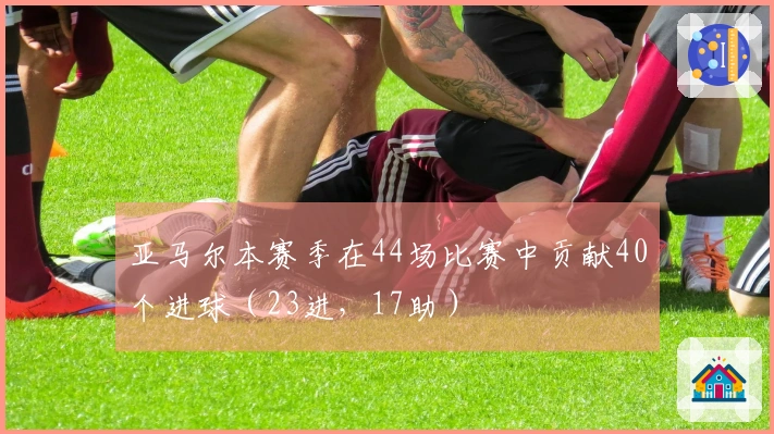 亚马尔本赛季在44场比赛中贡献40个进球（23进，17助）